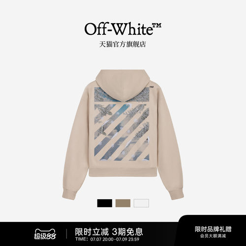 OFF-WHITE™ 情侣装新款连帽拉链卫衣休闲外搭