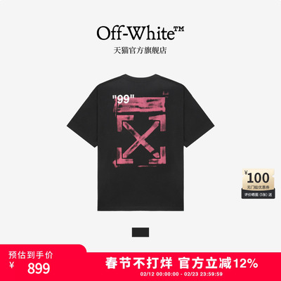 OFF-WHITE™ 情侣装新款宽松短袖T恤圆领半袖