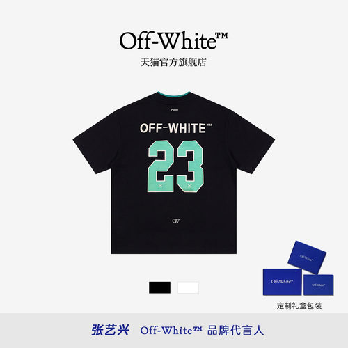 OFF-WHITE™美式街头数字印花短袖T恤男女宽松潮牌情侣半袖