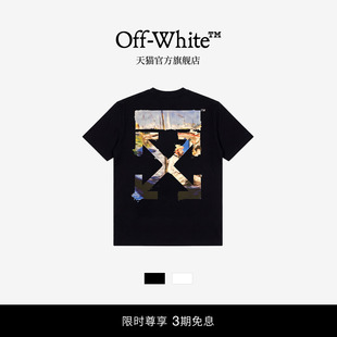 OFF-WHITE™情侣装新款圆领短袖T恤时尚有型双箭头图案装饰半袖