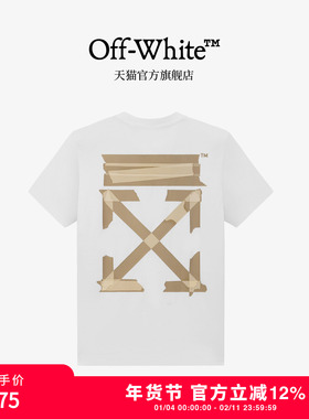 off-white新款圆领短袖T恤图画LOGO设计纯棉宽松短袖上衣男女同款