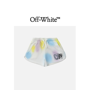 VIRGIL ABLOH™童装 ILE001XK OFF 扎染拼色运动短裤 WHITE