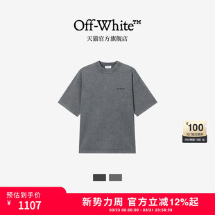 WHITE™情侣装 圆领半袖 新款 T恤酷感个性 磨白做旧水洗短袖 OFF