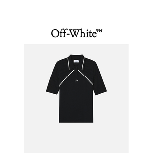 VIRGIL ABLOH™女装 030001XO OFF 网眼拼接polo衫 WHITE