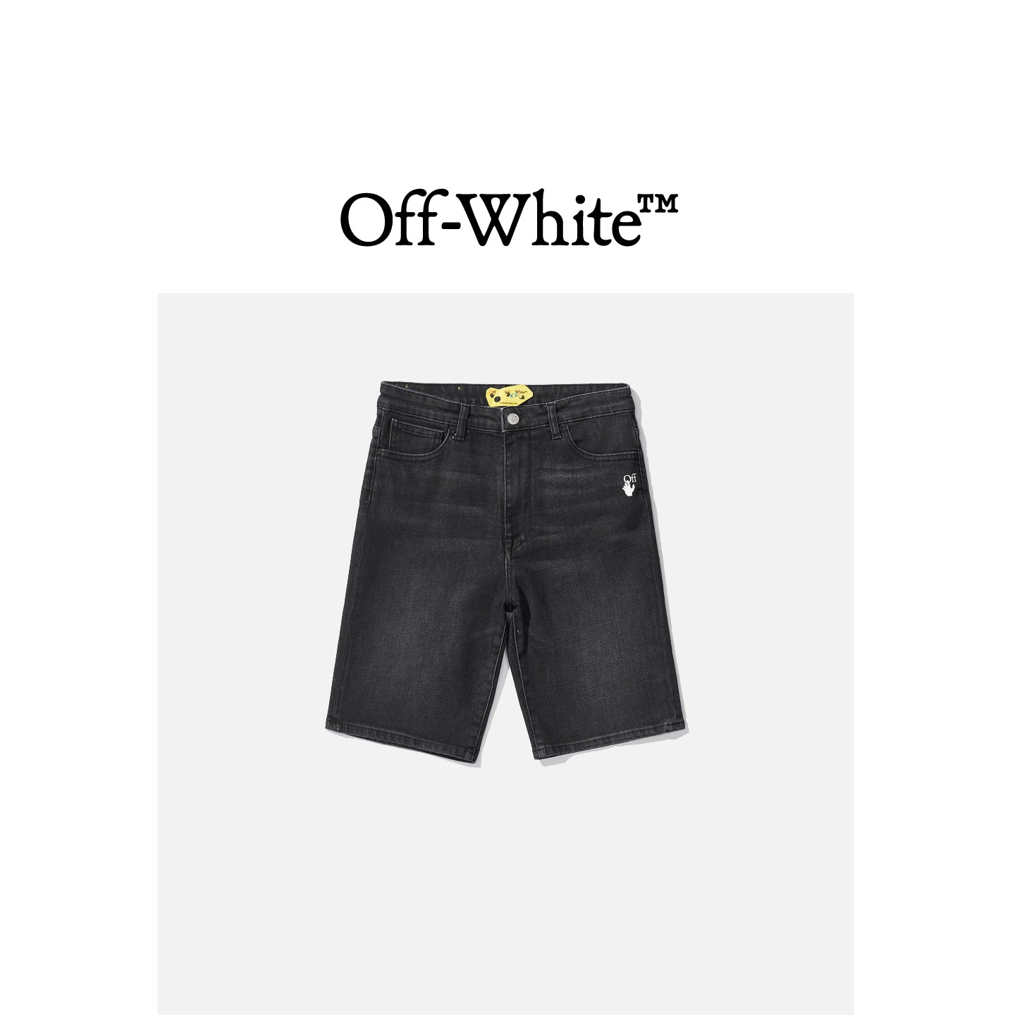 IT OFF-WHITE c/o VIRGIL ABLOH™童装牛仔短裤时尚潮童水洗直筒裤