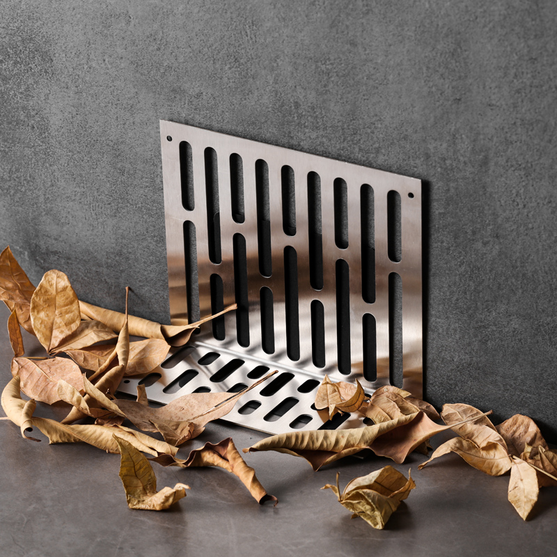 L型下水道过滤网阳台防老鼠墙角直角侧排边天台庭院篦子格栅挡板