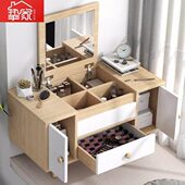 飘窗柜储物柜加化妆柜梳妆台飘窗台一体放飘窗上 梳妆台卧室桌台