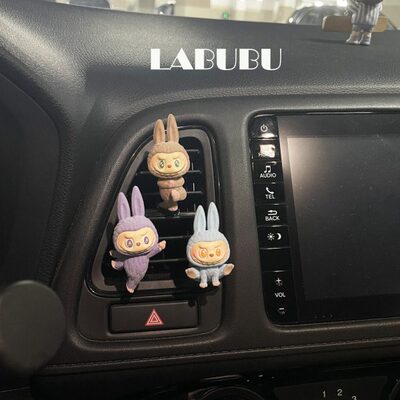 labubu车载摆件车内出风口装饰品汽车小玩偶公仔礼品拉布布好物