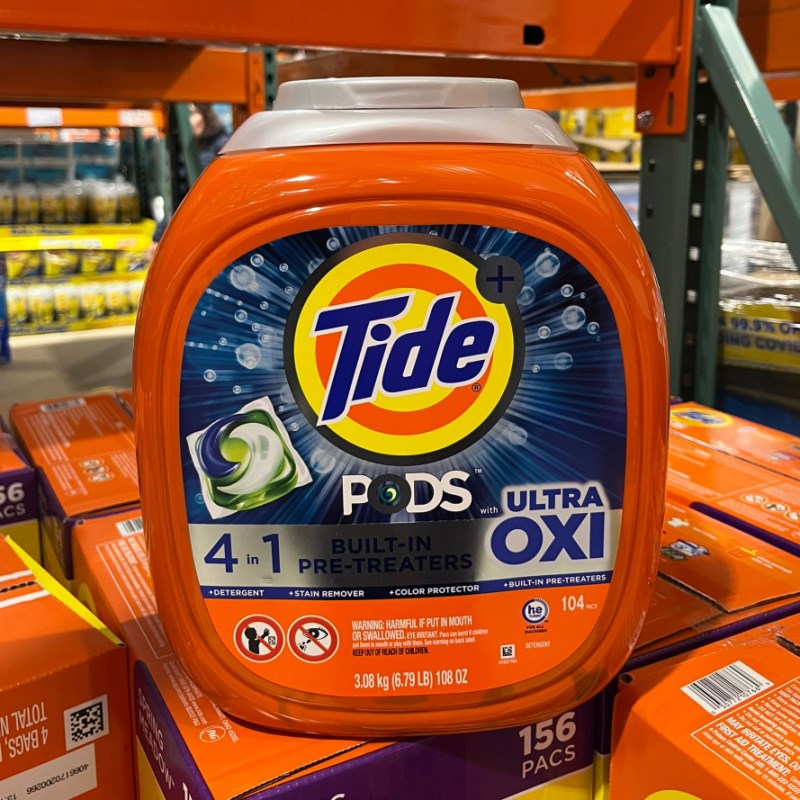 现货 美国Tide汰渍三色洗衣球凝珠4合1浓缩速溶增艳白洁净104粒