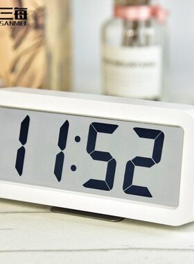 三卧室学生闹钟电子简约客厅桌面电池静音款台钟时钟1CD每LL时钟
