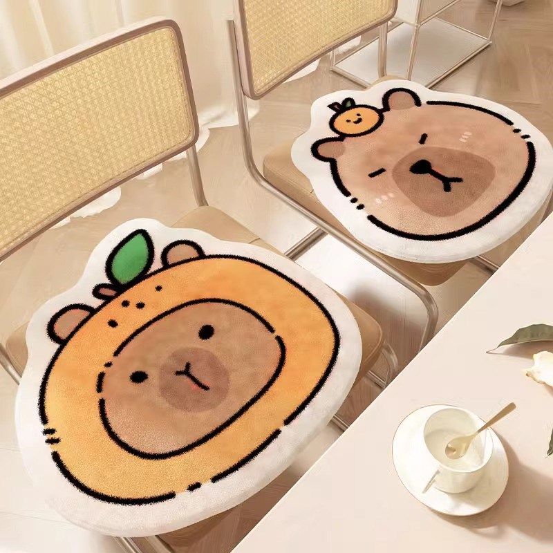 卡皮巴拉冬季f仿羊绒坐垫宿舍凳子垫加厚桌椅垫阳台异型垫子,居家布艺,椅垫,淘宝优惠券,粉丝福利购,淘宝优惠卷