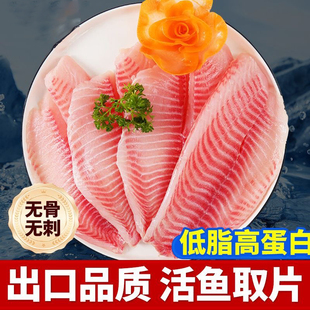 【出口品质】鲷鱼片冷冻整箱商用新鲜罗非鱼片低脂鲷鱼排非巴沙鱼
