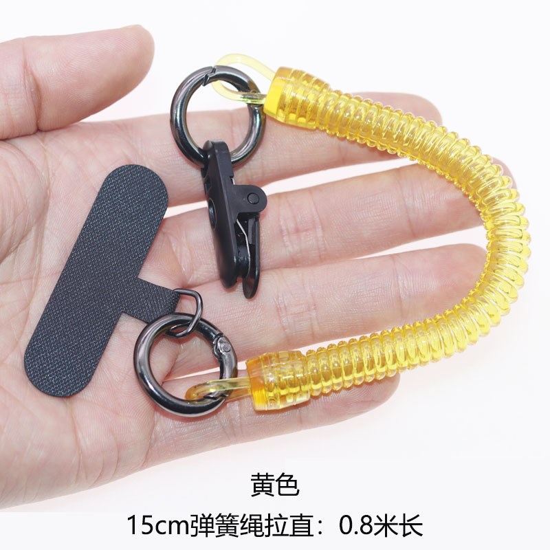 户外海外旅游腰挂弹簧绳男款防丢防盗钥K匙炼创意手腕式手机挂绳