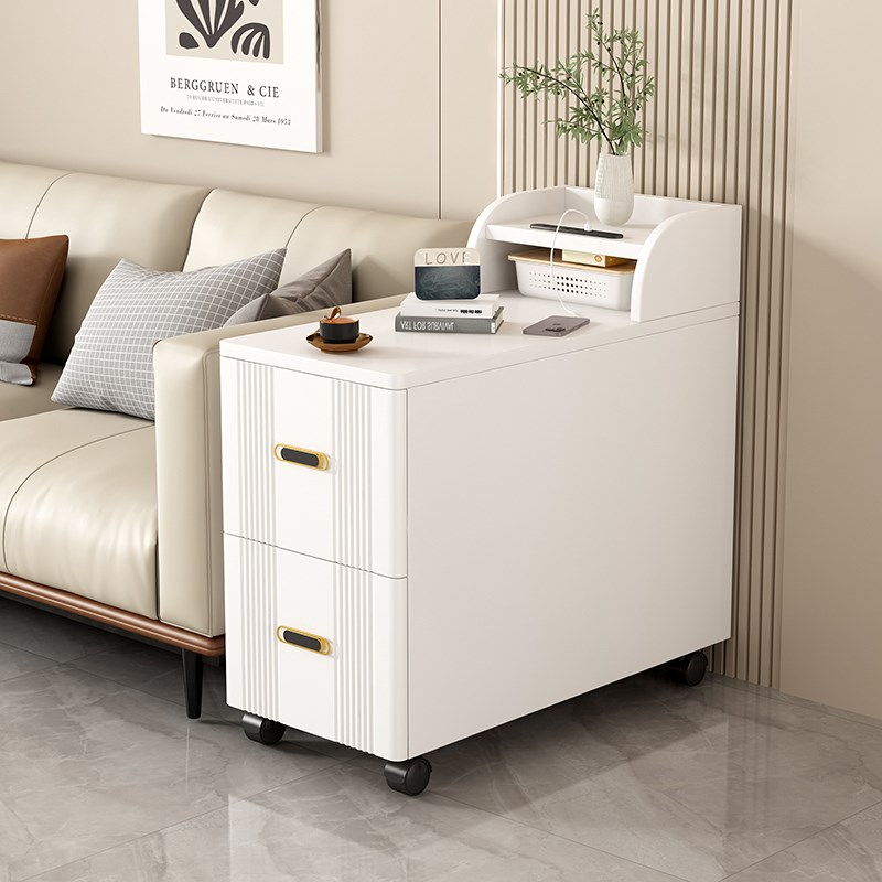 客厅边几实木沙发边柜侧边v柜可移动茶几缝隙扶手柜角几侧边窄边