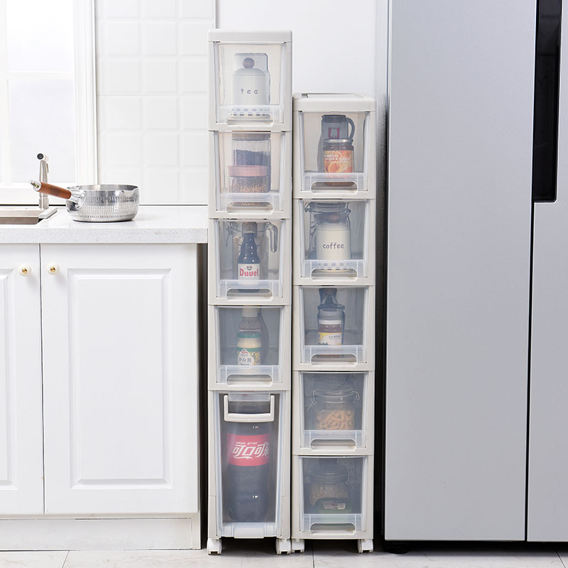 15cm夹缝柜抽屉m式收纳柜塑料储物柜卫生间整理柜架浴室厨房置物