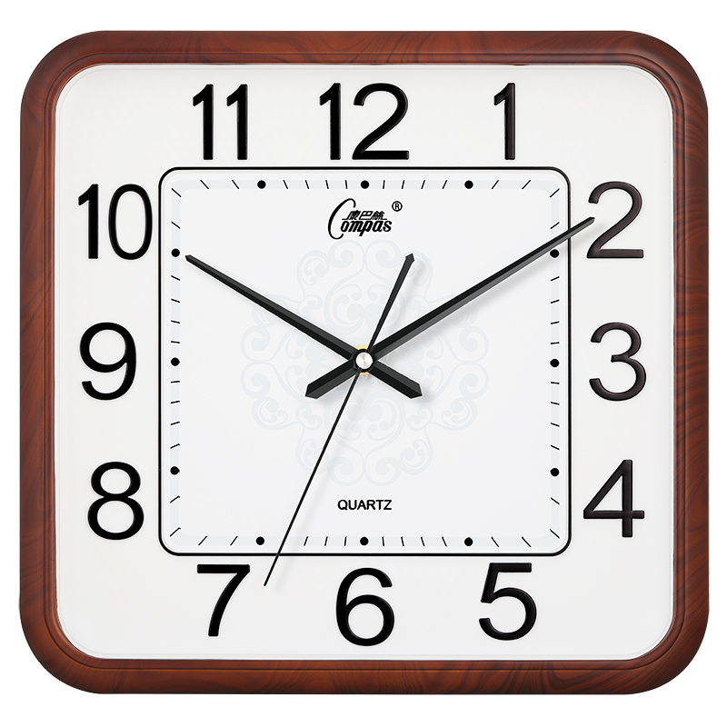 客厅静音挂钟创意时尚现代13z英寸石英钟简约家用北欧风电子钟表