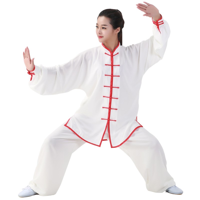 太极服女棉加丝春夏秋中老年太极拳晨练练功服男武术团体表演服装