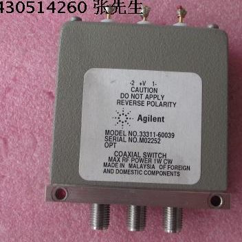 33311-60039 安捷伦SMA 24V 带负载单刀双掷射频微波同轴开关