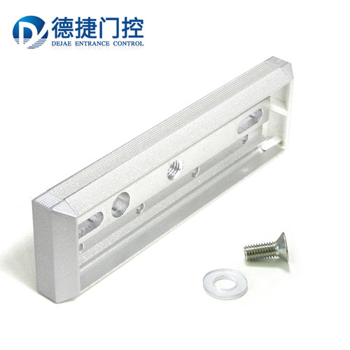 磁力锁铁板支架i型铁板支座吸板底座支架固O定座免打对穿孔型槽