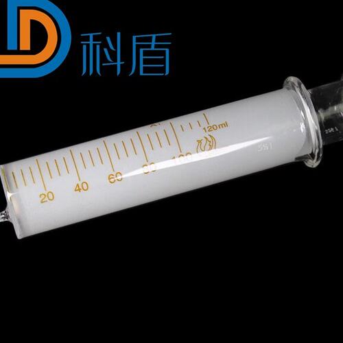 包邮 100/120ml 双面磨砂玻璃针筒 玻璃针管 针筒玻璃注射器细口