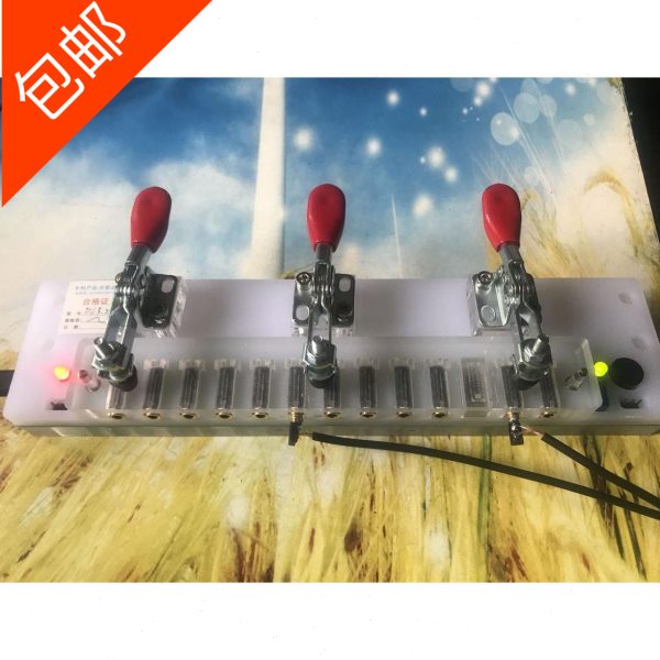 DC3.5立体头测试治具自带测试功能DC头测试母座 双声道测试板治具