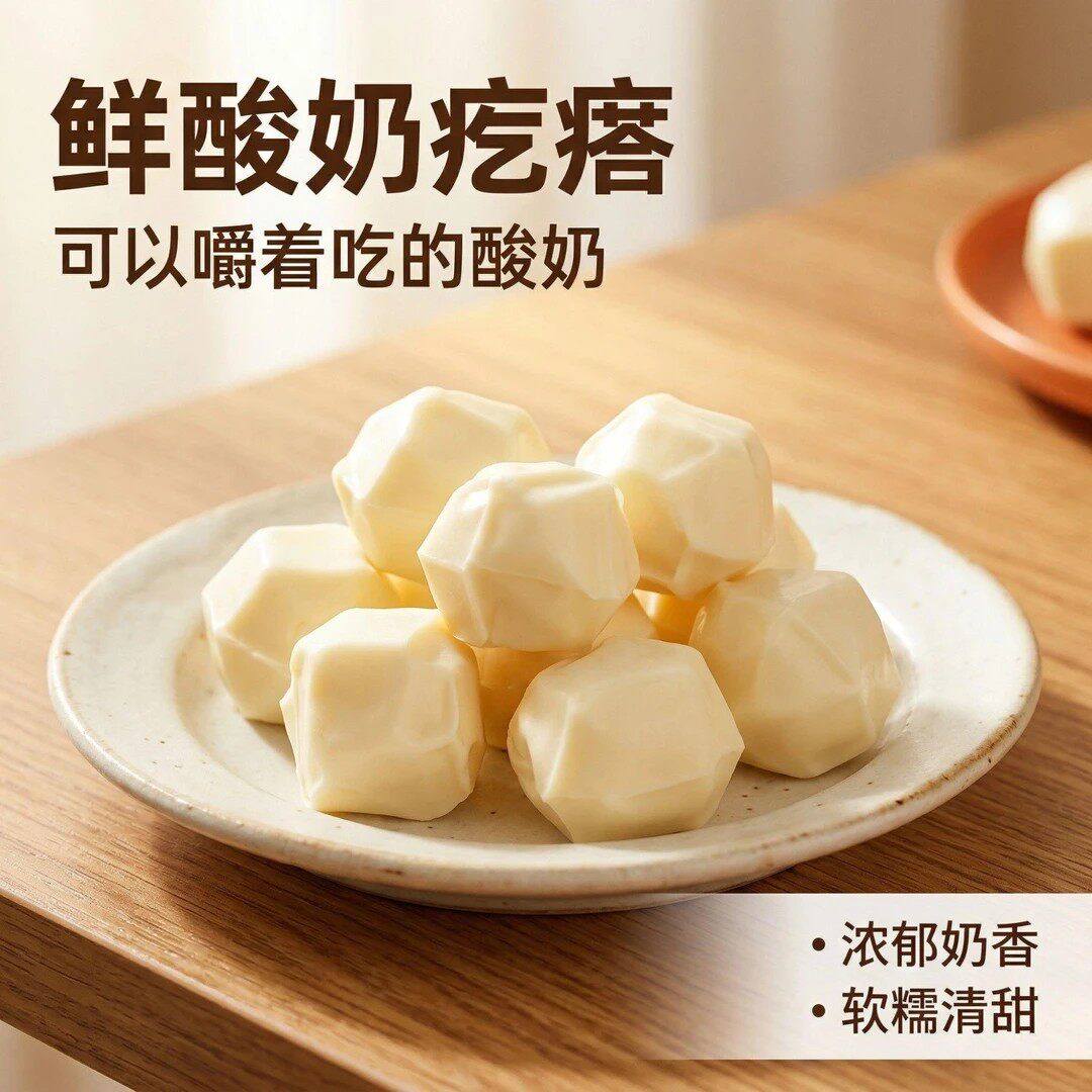 爆浆酸奶奶疙瘩香软奶酪块内蒙古特产牧民酸奶疙瘩营养休闲食品-C