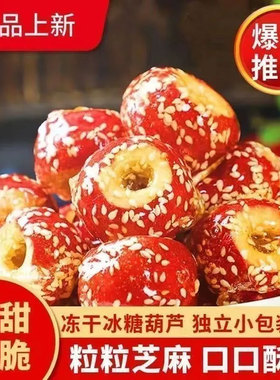 【买一送一】冻干冰糖葫芦特产空心山楂球独立包装酥脆休闲零食CL