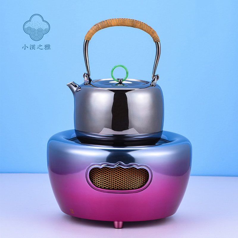 轩铭堂 小溪之雅电陶炉合金茶炉 家用静音无辐射煮茶器烧水泡茶炉