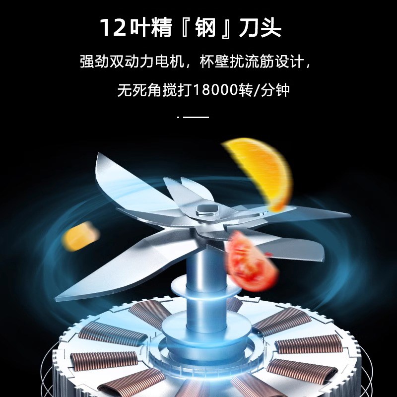 榨汁机小型便携式家用多功能新款可碎冰果汁机榨汁杯无线电动炸汁