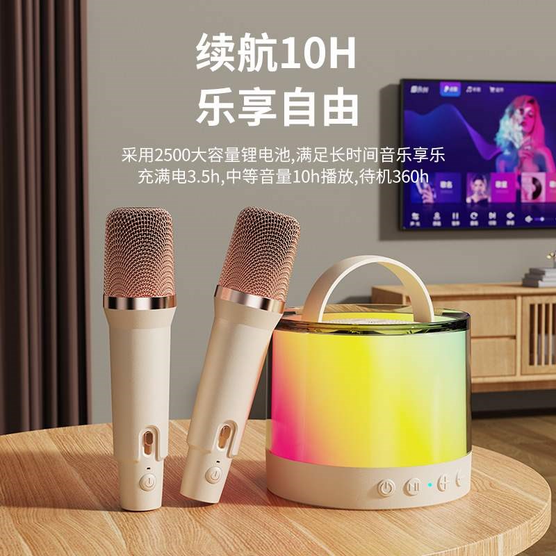 金运K36迷你k歌音响一体机高音质双麦联唱超长续航便携式手提