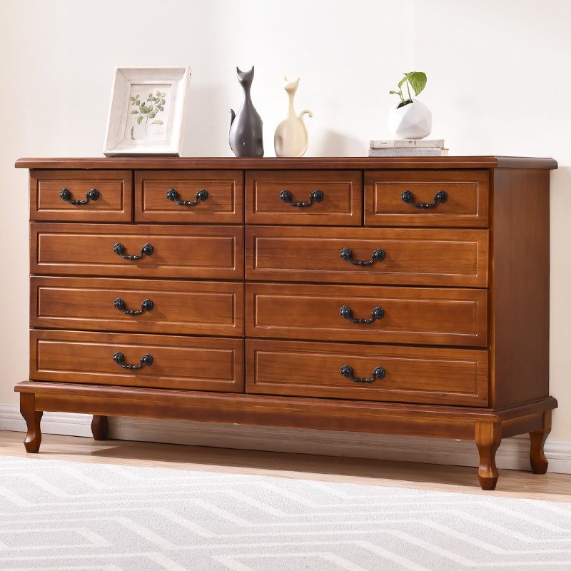 五斗柜实木卧室j收纳柜简约多抽屉抽屉收纳柜欧式五斗橱多层六斗