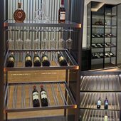 架子酒柜红酒层架放斜葡萄酒定制装 饰轻奢高端酒架家用展示架酒瓶