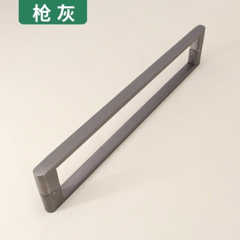 大尼新款小扁方管轻奢风格u卫生间淋浴房拉手对装浴室隔断黑玻璃