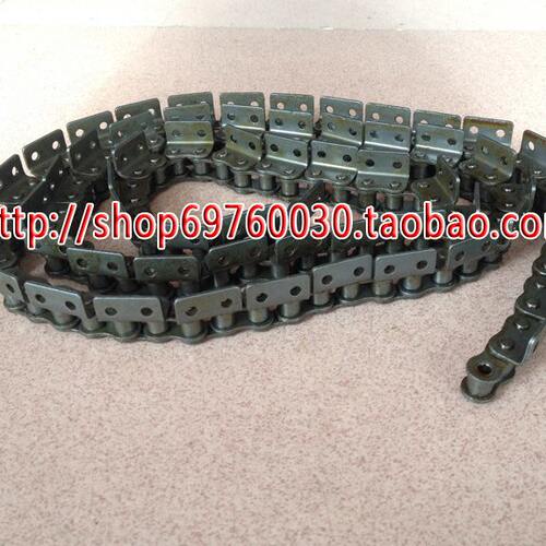 边0单排杭州耳链单弯板链条盾牌.(单812条 B双孔边)弯70  节距4分