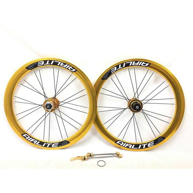AIRLITE 451碟刹高圈轮组 A折叠车p8改装20寸高框自行车大刀轮毂