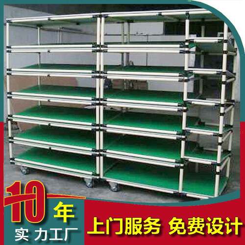 工厂车间仓储线棒货架精益管线棒物料架分拣周转精益管多层推车