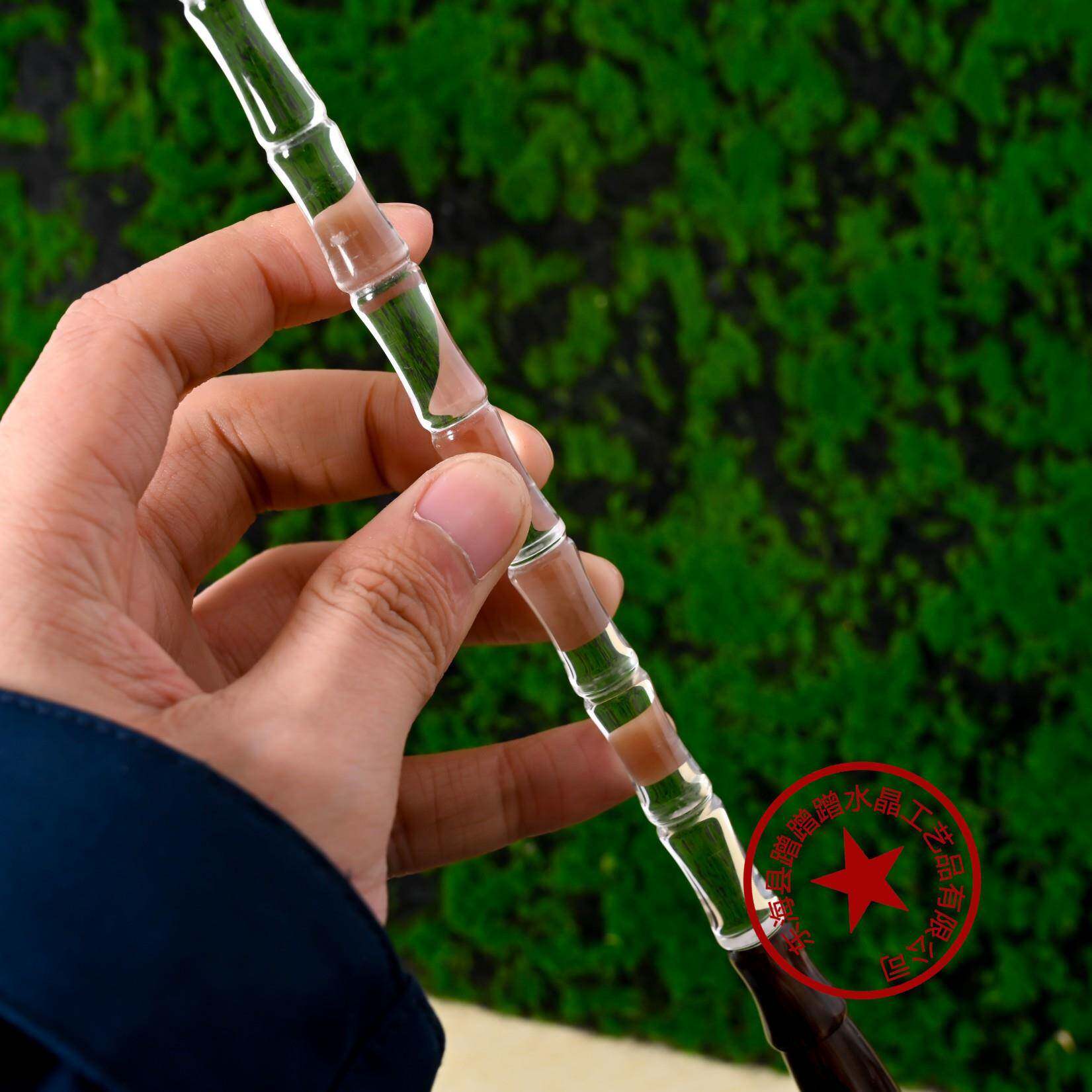 天然白水晶毛笔镇纸套装文房四宝书法工艺品雕刻件东海水晶