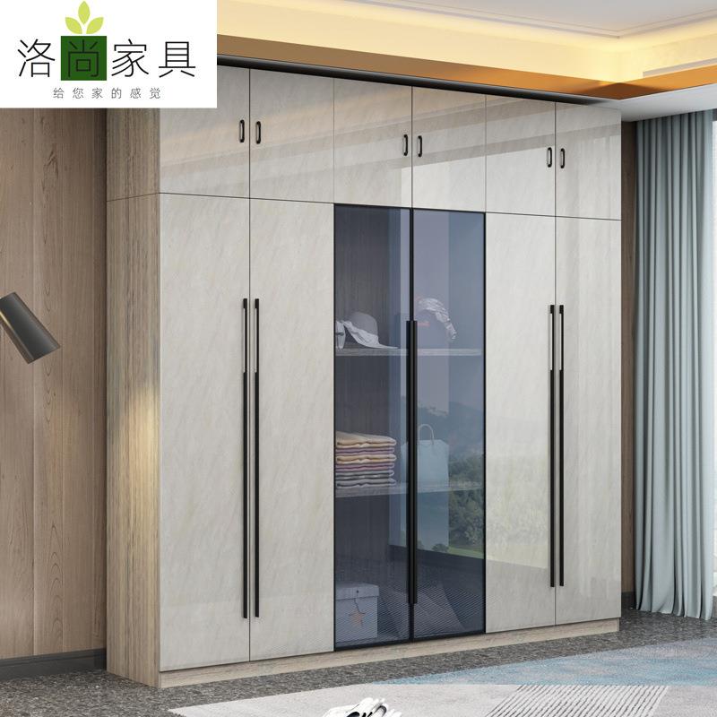 简约现代轻奢衣柜卧室家用柜子木质组合三四五六门衣柜大衣橱