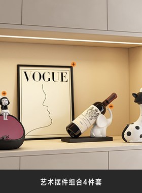 可爱萌趣女孩客厅玄关入户进门y钥匙收纳托盘装饰乔迁搬家礼物摆