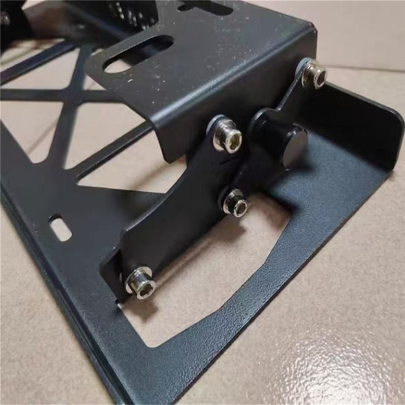 越野车绞盘牌照架坦克前杠改装翻牌器牧马人车牌架平移牌照支架