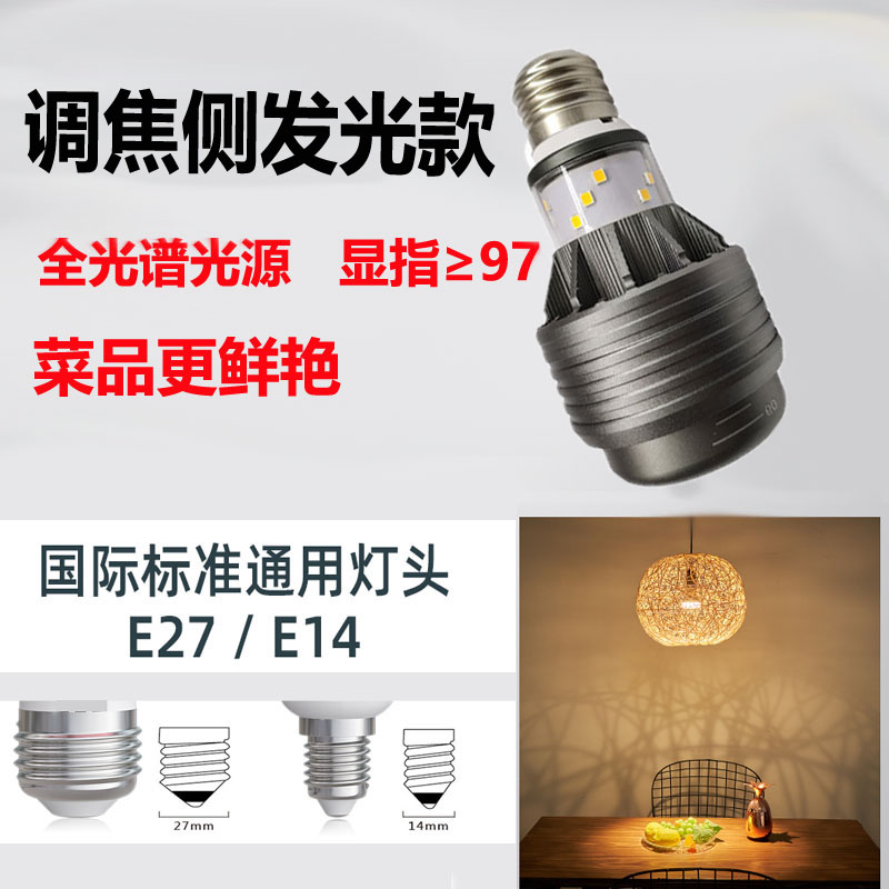 高显色P20调焦聚光螺口e27led防眩射灯餐饮餐厅餐桌暖光灯泡