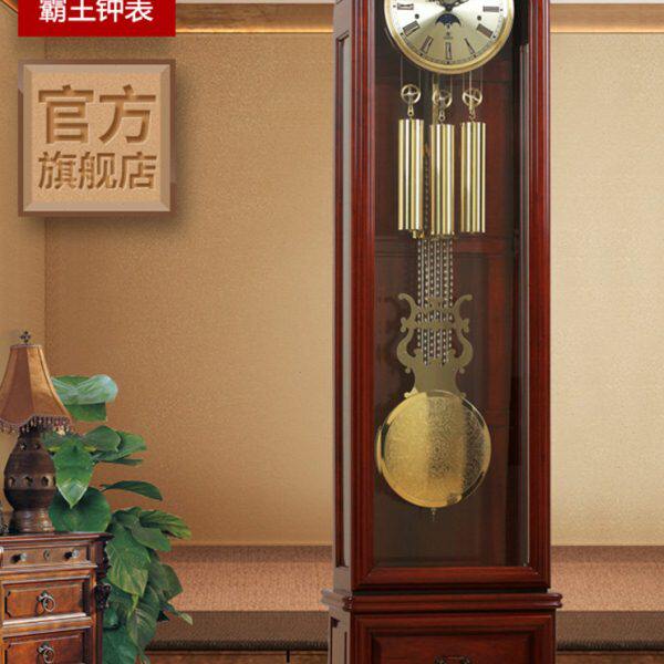 霸王钟表实木机械落地钟德国赫姆勒机芯红木立钟欧式别墅客厅座钟