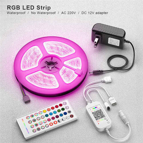 40键APP控制器LED5050RGB灯条音乐声控蓝牙七彩爆闪灯带装饰灯