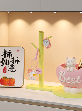 招财猫钥匙收纳玄关摆件入户门口鞋柜客厅家居装饰品乔迁新居礼品