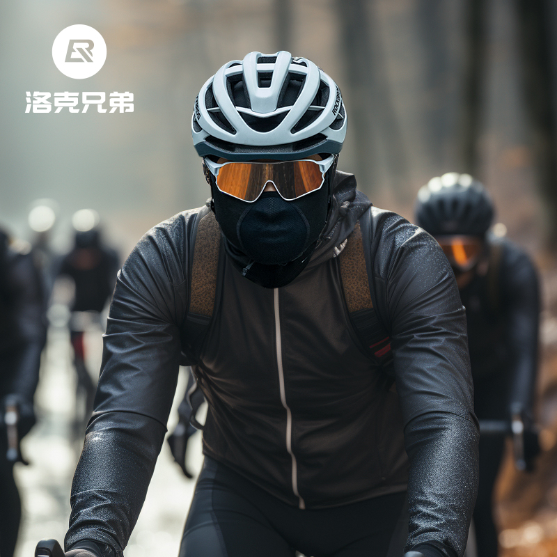 洛克兄弟机车头套抓绒保暖秋冬季骑行面罩围脖护脸男女防风头套