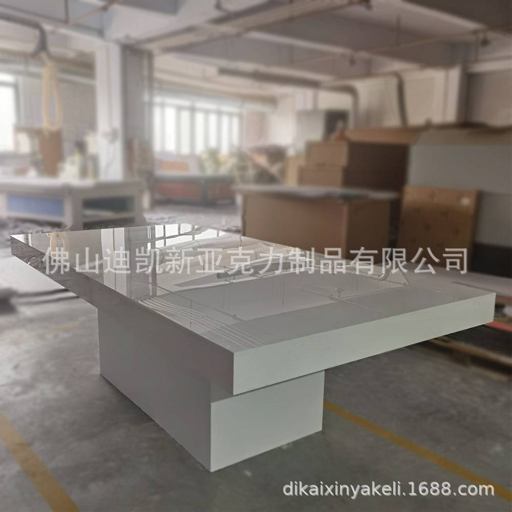 源头厂家 亚克力加工定制 工艺品白色桌子定做