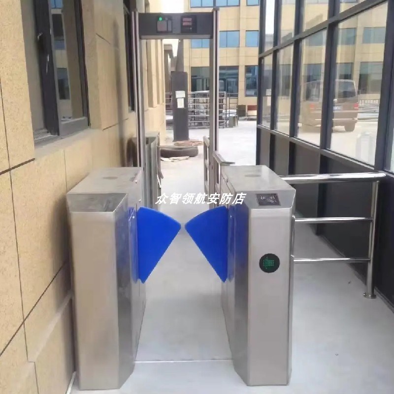 医院学校单位大门金属探测门安检门闸机手持金属探测仪联动门禁
