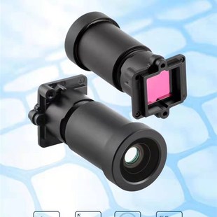 6MM夜视全彩 4MM 接口M16配座高清网络监控配件 5MP 黑光镜头F0.9