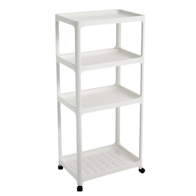 卫生间脸盆架洗衣机旁置物架子落地式多层浴室阳台收纳储推车塑料