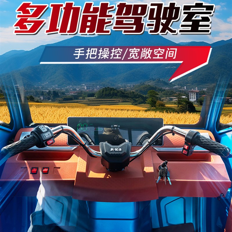 电动三轮车小型拉货家用货车2025新款农用国标可上牌载重王带雨棚